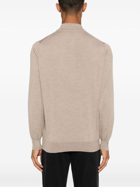 fine-knit polo shirt